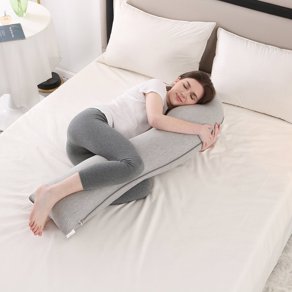 Coussin de corps en J — pour dormir sur le côté – Image 2
